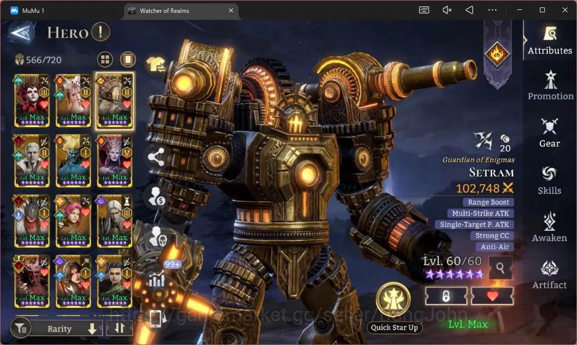 Watcher of Realms Accounts Global 60xx|Power 14,3M|12 Lord Lovar A5,Twinfiend image 20