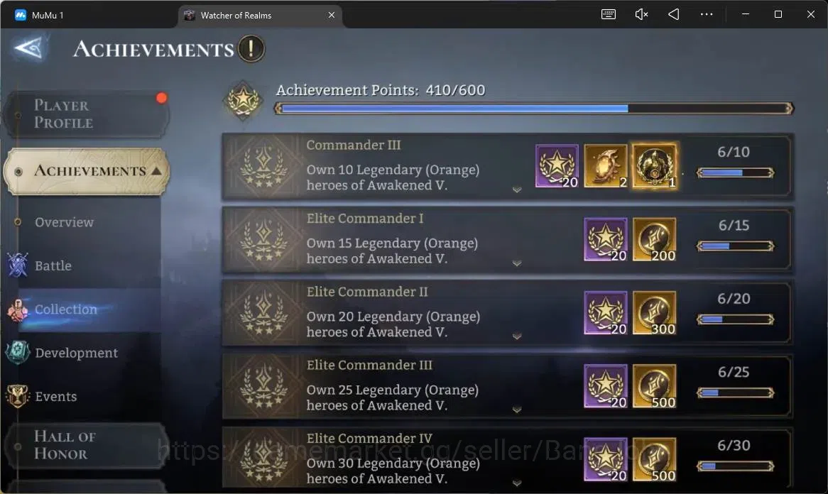 Watcher of Realms Accounts Global 60xx|Power 14,3M|12 Lord Lovar A5,Twinfiend image 4