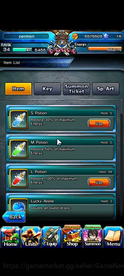 Grand Summoners Accounts Global|Rank 34|Fresh Starter| 3 Ascend+2 TW | RR R image 9