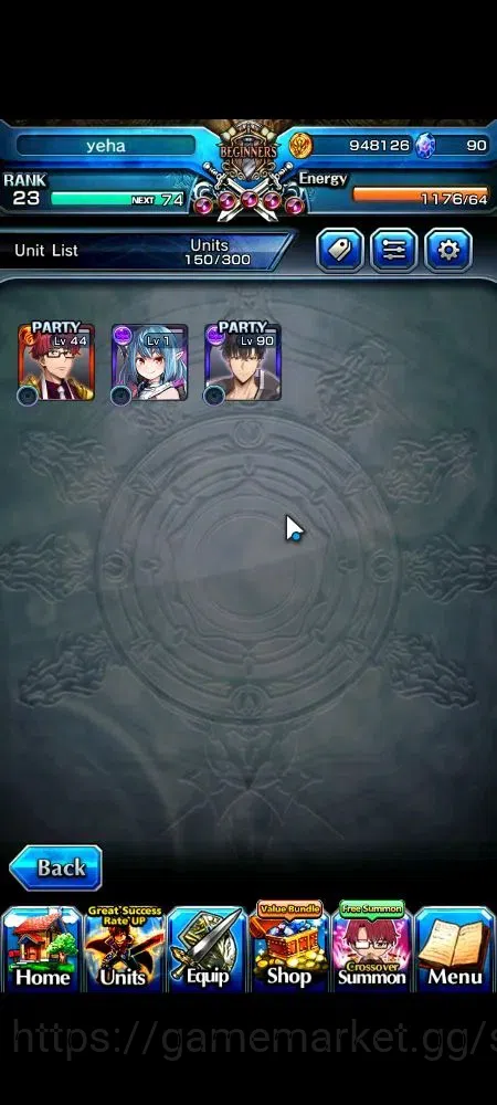 Grand Summoners Accounts Global|Rank 23|90 cc|3 Ascend+1 TW|Sung Jinwoo + T image 4