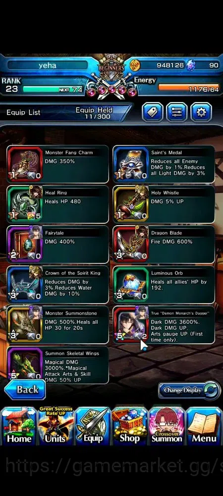 Grand Summoners Accounts Global|Rank 23|90 cc|3 Ascend+1 TW|Sung Jinwoo + T image 6