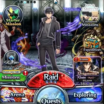 Grand Summoners End-Game Global|Rank 23|90 cc|3 Ascend+1 TW|Sung Jinwoo + T image 1