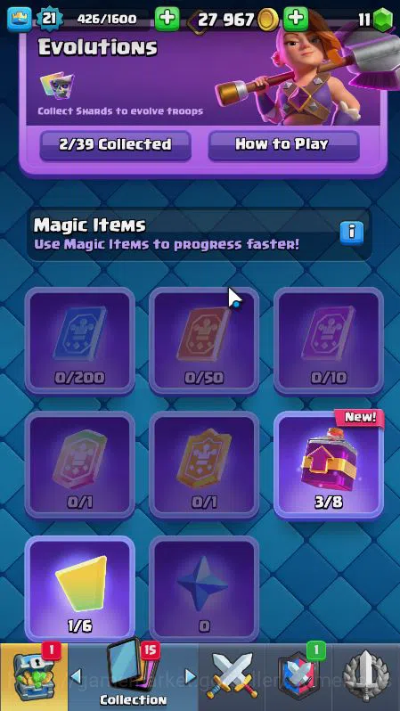 Clash Royale Accounts Lvl 21|Trophy 3999|KTL 8|Limited Skin|Card 65|2 Ev image 10