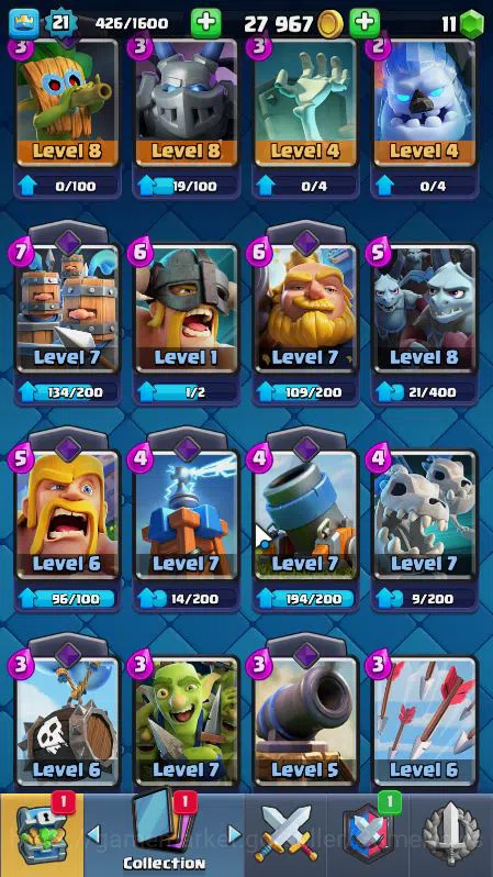 Clash Royale Accounts Lvl 21|Trophy 3999|KTL 8|Limited Skin|Card 65|2 Ev image 3