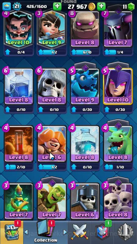Clash Royale Accounts Lvl 21|Trophy 3999|KTL 8|Limited Skin|Card 65|2 Ev image 5