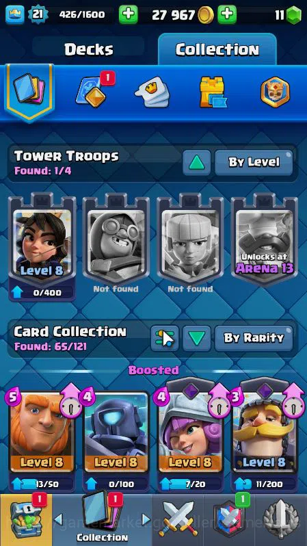 Clash Royale Accounts Lvl 21|Trophy 3999|KTL 8|Limited Skin|Card 65|2 Ev image 6