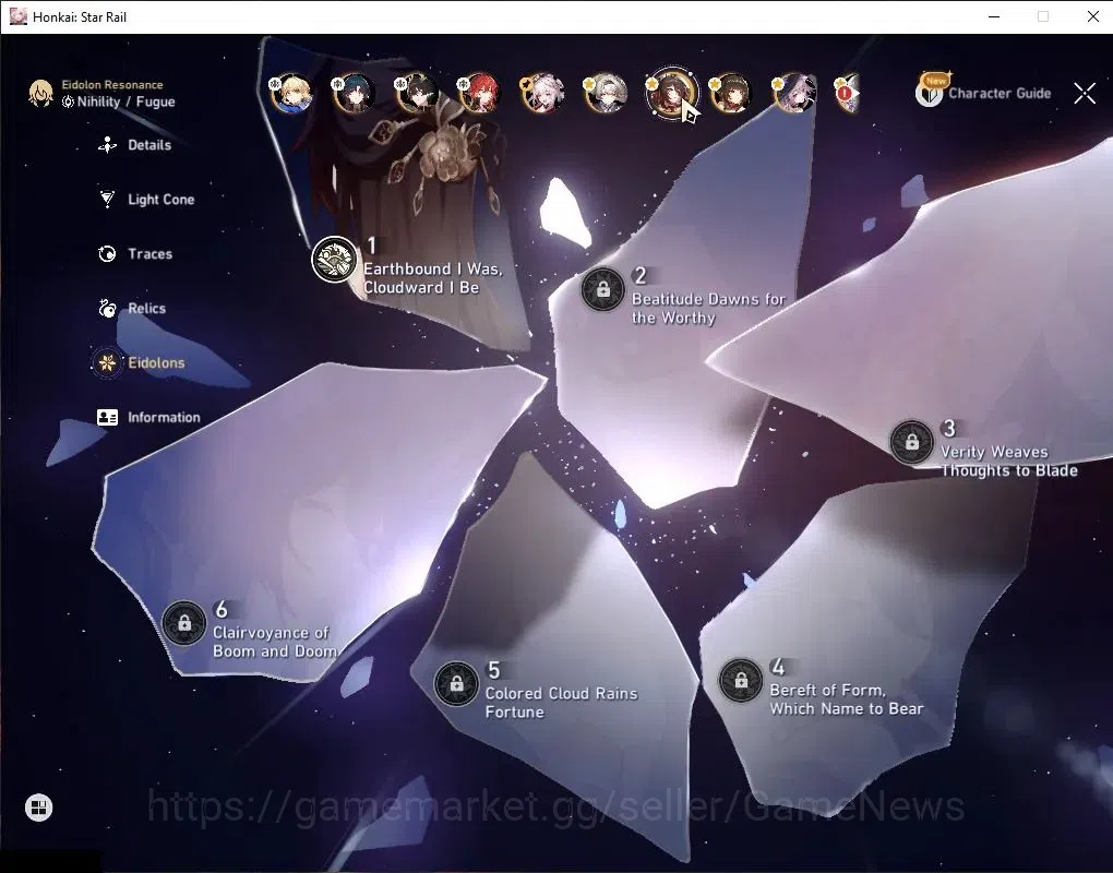 Honkai Star Rail Accounts Asia|TL 70|Sparxie Prem Team|18 Limited|[Castorice image 6