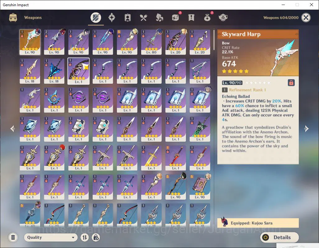 Genshin Impact Accounts ASIA|AR56|4 Limited +1(5*Wapon)+41 IF+10 AF|Raiden image 3
