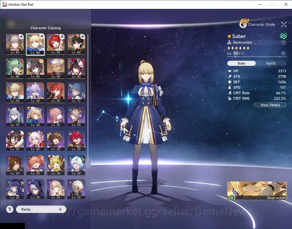 Honkai Star Rail Accounts Asia|TL 69|3K SJ + 13 SRSP|7 Limited|[Saber E2,Arc image 4