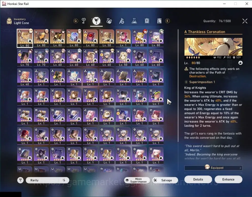 Honkai Star Rail Accounts Asia|TL 69|3K SJ + 13 SRSP|7 Limited|[Saber E2,Arc image 7