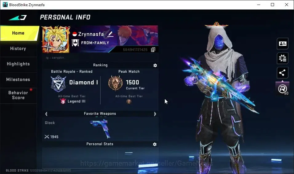 Blood Strike Accounts ASIA|ETERNAL DEagle|12 ULTRA[ETHAN,SPIKE,Spear,Gal image 2
