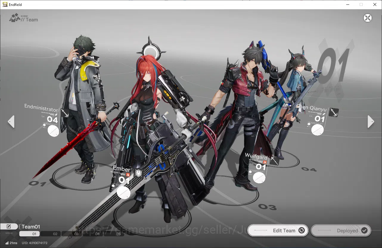 Arknights: Endfield Accounts Asia|Day 2 Login| 1 Meta SSR Ember + 5SR Operators + 1SSR Weapons|Male MC|GrypLink|Take 2