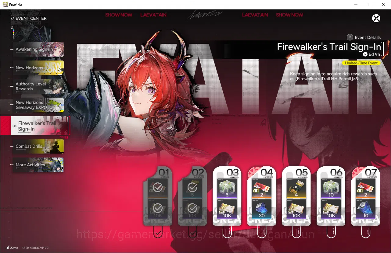 Arknights: Endfield Accounts Asia|Day 2 Login| 1 Meta SSR Ember + 5SR Operators + 1SSR Weapons|Male MC|GrypLink|Take 5