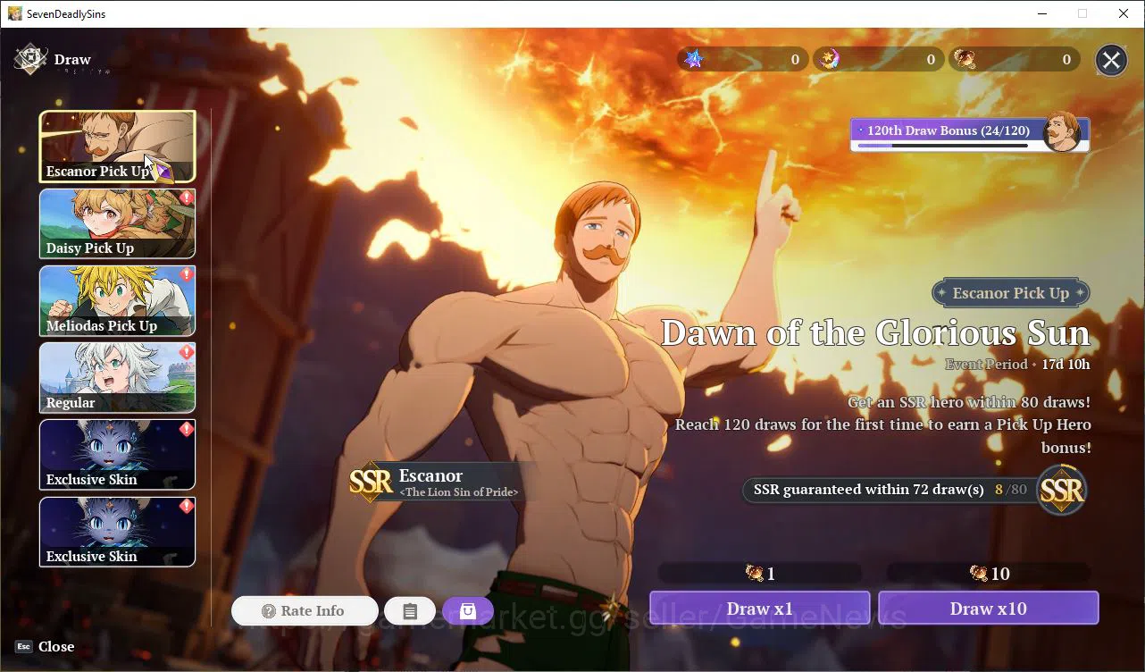 The Seven Deadly Sins: Origin Accounts EUROPE | Fresh Starter Lv 2 |4 SSR| Escanor, Manni image 8
