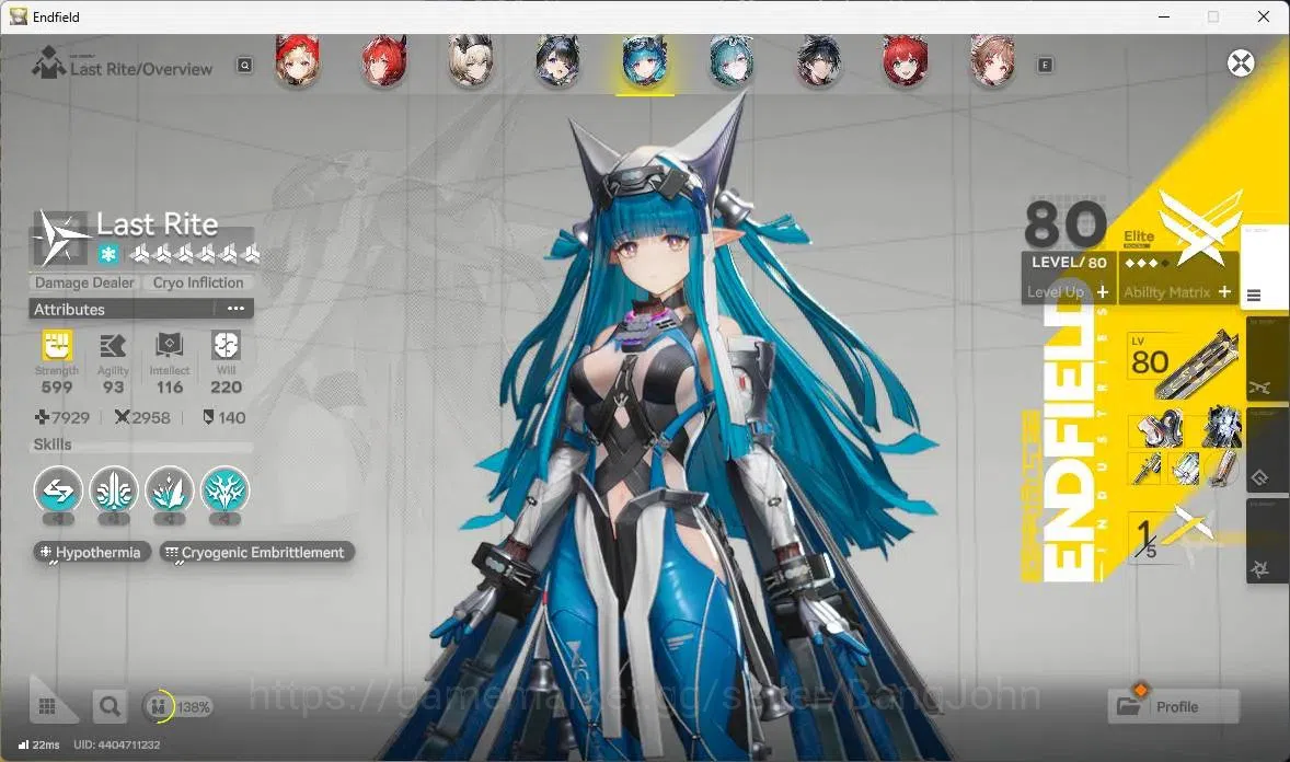 Arknights: Endfield Accounts Asia |Lv 60|5 Limit+3 Sign|Limit(Z.Fangyi Sign,Lae image 14