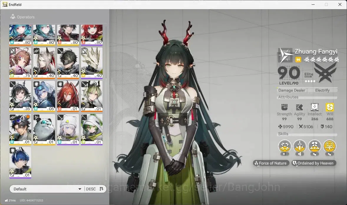 Arknights: Endfield Accounts Asia |Lv 60|5 Limit+3 Sign|Limit(Z.Fangyi Sign,Lae image 20