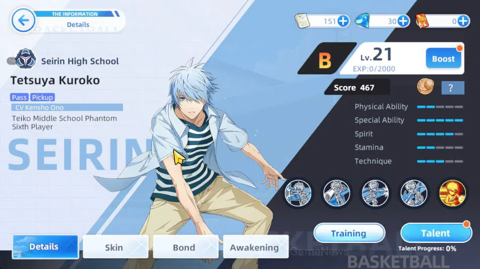 Kuroko's Basketball Street Rivals Accounts SEA SV 40|Lv21|Zone AtshushiAWK2,Taiga Kagami,Tetsuya 8