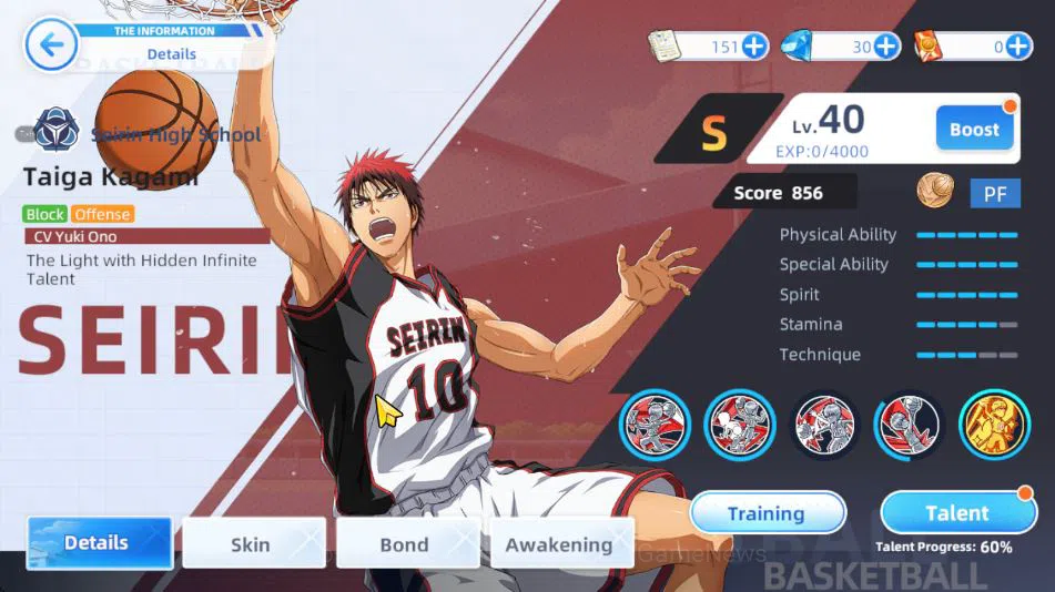 Kuroko's Basketball Street Rivals Accounts SEA SV 40|Lv21|Zone AtshushiAWK2,Taiga Kagami,Tetsuya 9