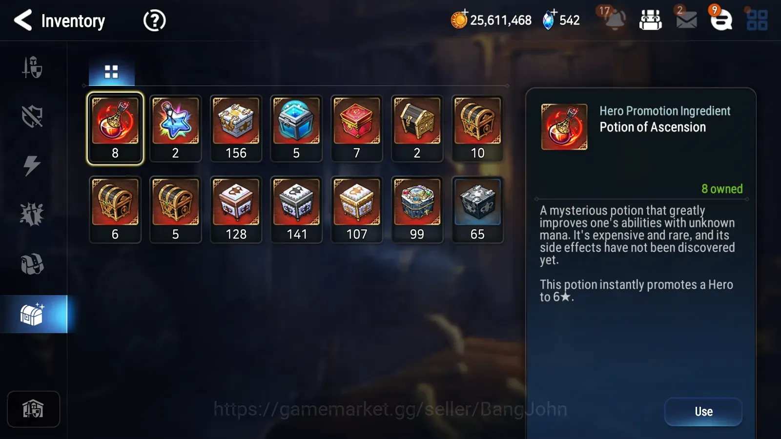 Epic Seven Accounts High-End Global Unverif | 11 ML (NM Luna,Harsetti,Ro Light,BW Iseria,Etc.)|PoH ON|SS 542|Gold 25M|Log 1