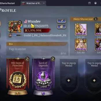 Watcher of Realms Accounts End-Game Global 50xx|Power 1.9M|7 Lord:Ezareth,Ingrid,Jezebelle,Aracha,Praetus,Etc|34