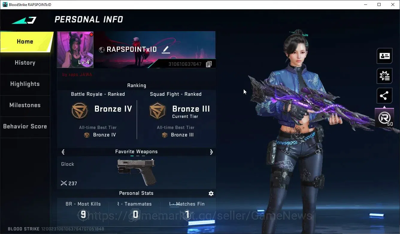 Blood Strike Accounts ASIA|Eternal Kala-Whisper Lv2 + 2 legendary MP155, image 2