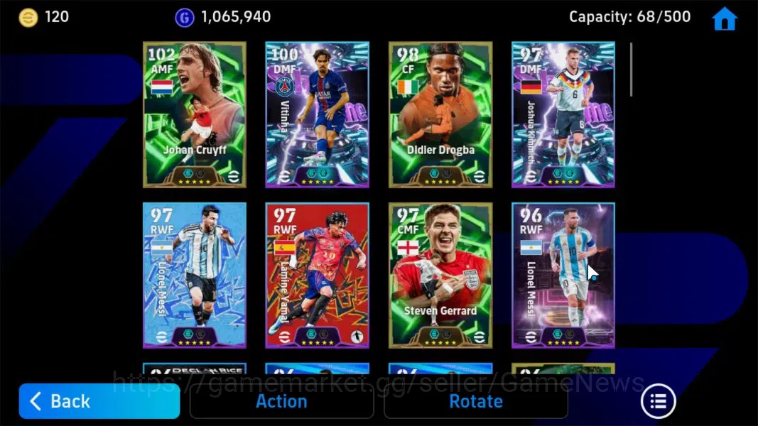 eFootball Accounts Android|Epic Johan Cruyff,Didier Drogba,Steven Ger image 5