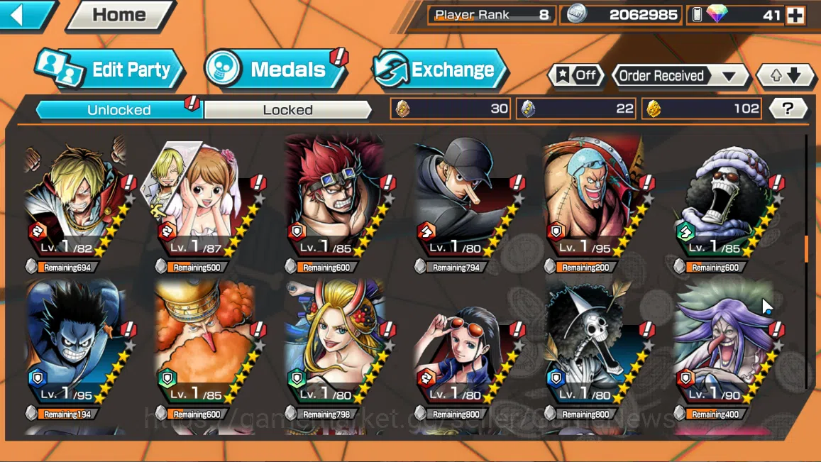 One Piece Bounty Rush Accounts Global|4EX|Winner Island Law,Flame Emperor Sabo,4  image 11