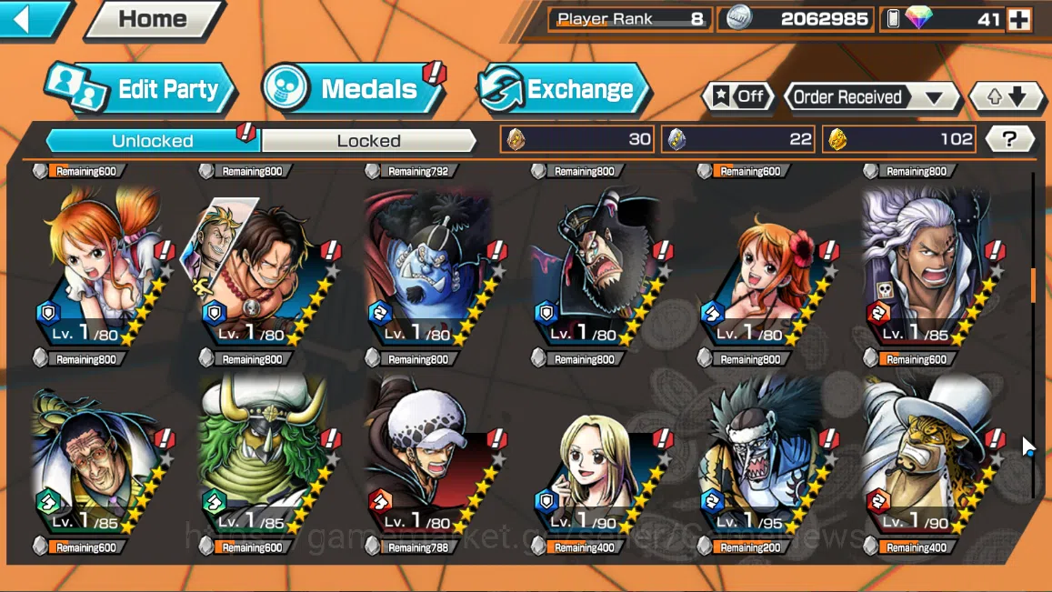 One Piece Bounty Rush Accounts Global|4EX|Winner Island Law,Flame Emperor Sabo,4  image 12