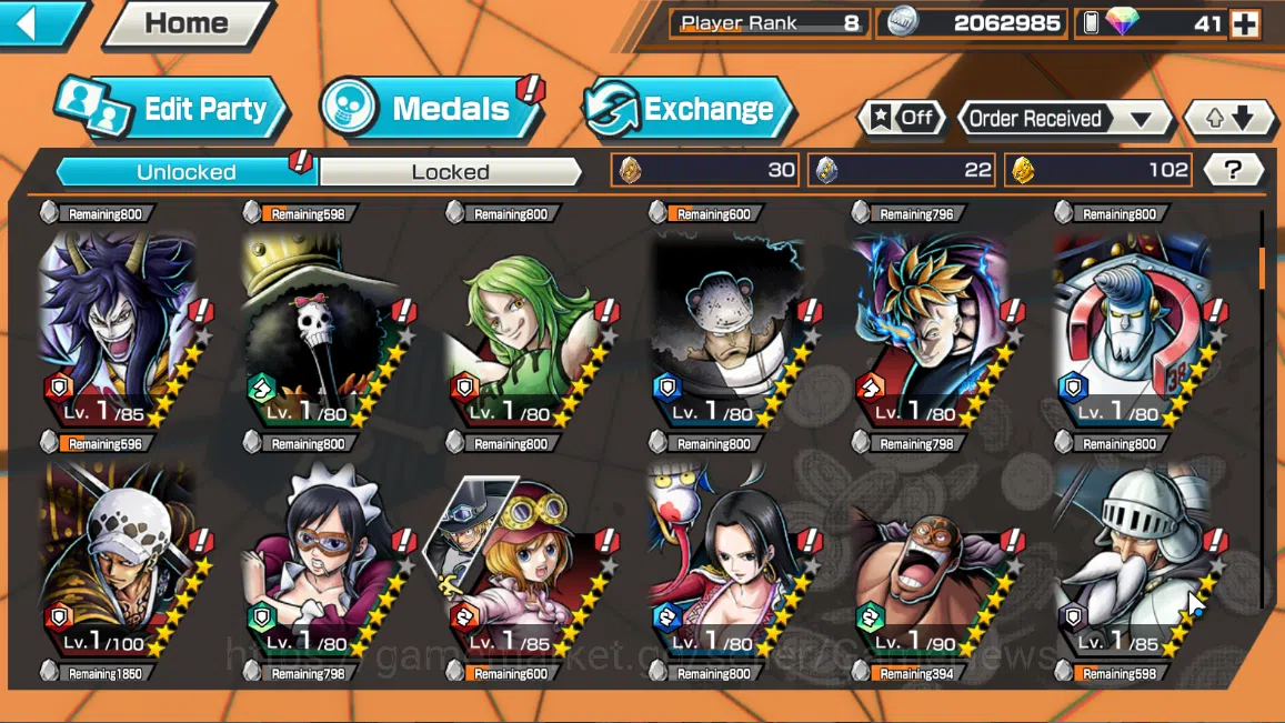 One Piece Bounty Rush Accounts Global|4EX|Winner Island Law,Flame Emperor Sabo,4  image 14