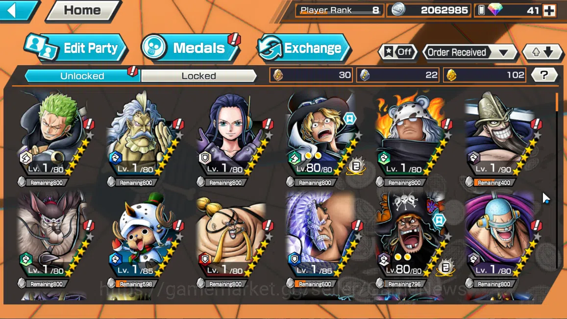 One Piece Bounty Rush Accounts Global|4EX|Winner Island Law,Flame Emperor Sabo,4  image 15