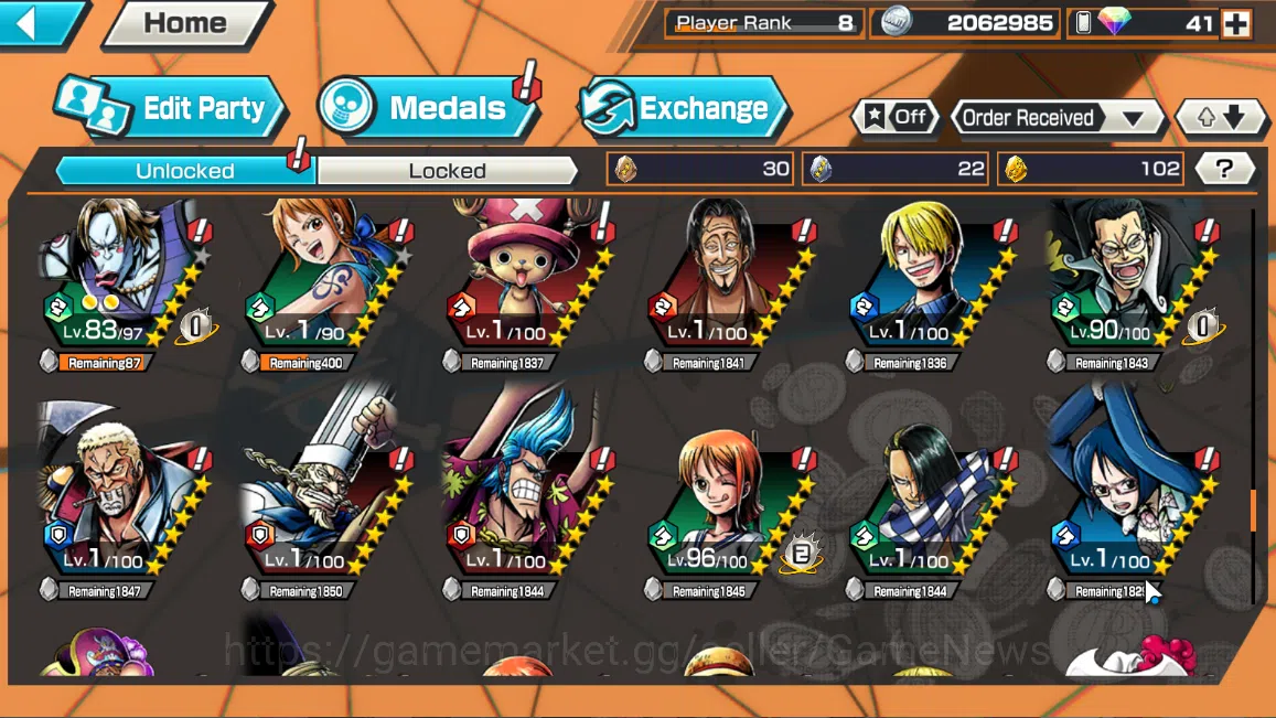 One Piece Bounty Rush Accounts Global|4EX|Winner Island Law,Flame Emperor Sabo,4  image 8