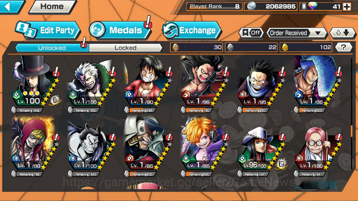One Piece Bounty Rush Accounts Global|4EX|Winner Island Law,Flame Emperor Sabo,4  image 9