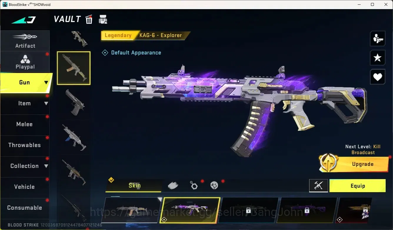Blood Strike Accounts Rare Skin ASIA |1 Eternal Gun: Bizon - Seraph | 2 Legendary Gun | Check SS BS2051B 2