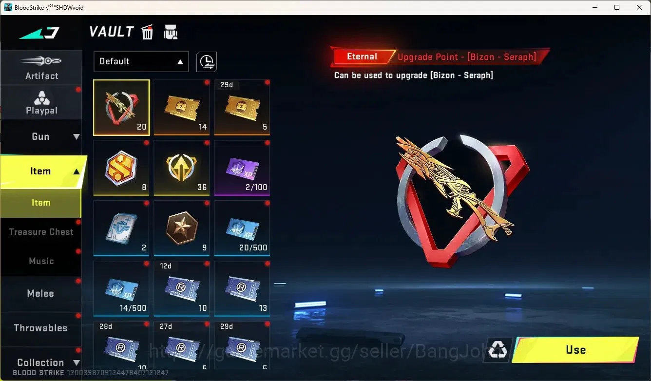 Blood Strike Accounts Rare Skin ASIA |1 Eternal Gun: Bizon - Seraph | 2 Legendary Gun | Check SS BS2051B 5