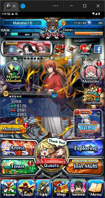 Grand Summoners Accounts GLOBAL|5 Ascend|Kenshin Himura,Arthur Pencilgon,Di image 1