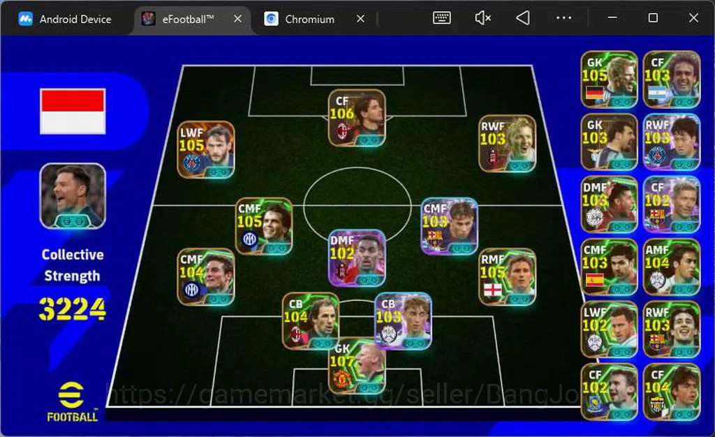 eFootball Accounts Android|Pw 3224|Epic + showtime card|Kvaratskhelia image 1