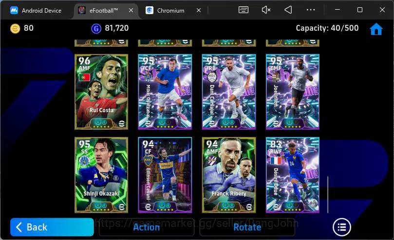 eFootball Accounts Android|Pw 3224|Epic + showtime card|Kvaratskhelia image 2