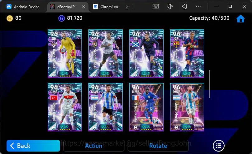 eFootball Accounts Android|Pw 3224|Epic + showtime card|Kvaratskhelia image 4