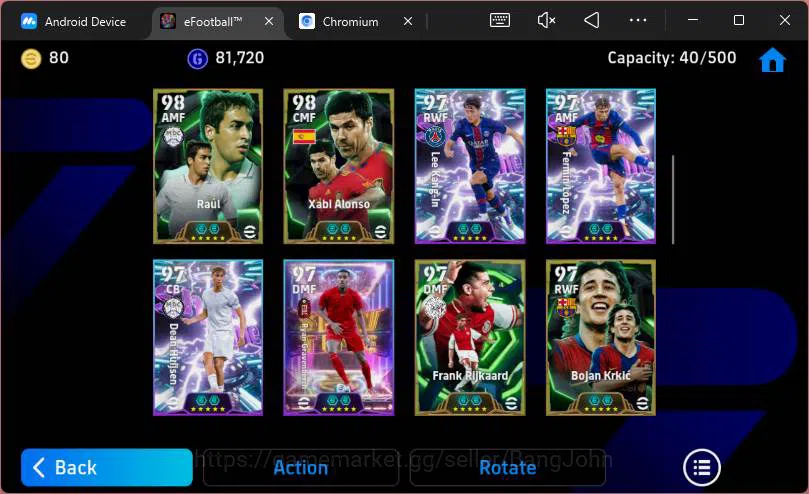eFootball Accounts Android|Pw 3224|Epic + showtime card|Kvaratskhelia image 5