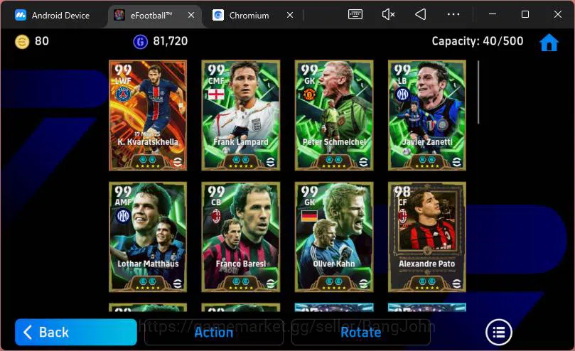 eFootball Accounts Android|Pw 3224|Epic + showtime card|Kvaratskhelia image 6