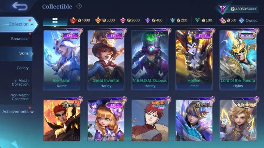 Mobile Legends: Bang Bang Accounts Global|Hero 132|Skin 215|Renowned|KOF Karina|CC Na image 12