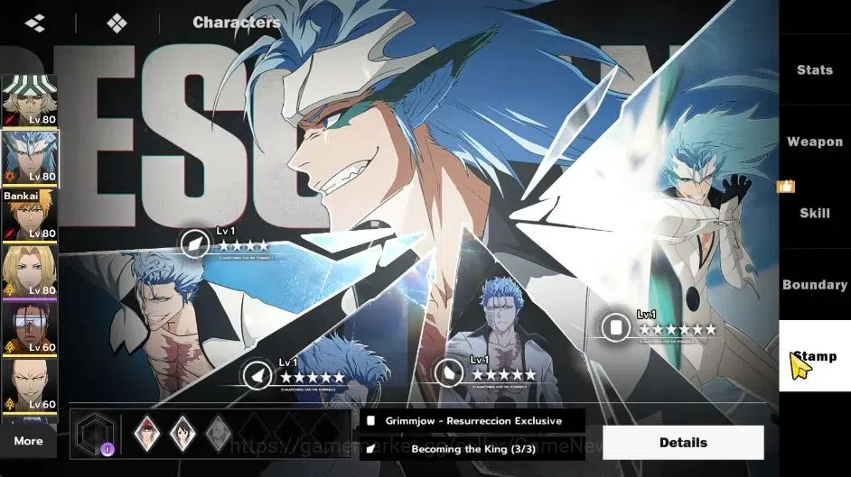 BLEACH: Soul Resonance Accounts NuverseSEA|LV 64|10 SSR [Grimjow,Kenpachi,Aizen,Gi image 18