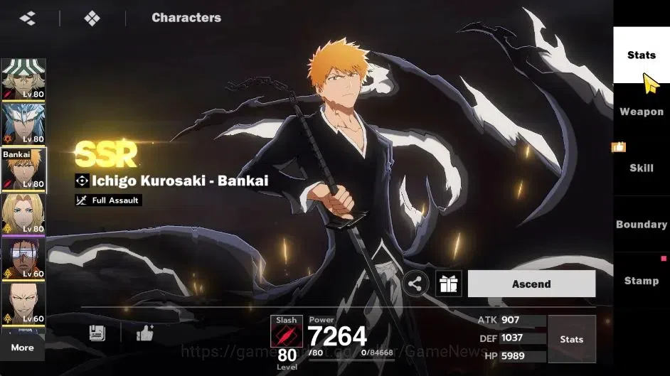 BLEACH: Soul Resonance Accounts NuverseSEA|LV 64|10 SSR [Grimjow,Kenpachi,Aizen,Gi image 19