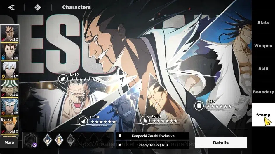 BLEACH: Soul Resonance Accounts NuverseSEA|LV 64|10 SSR [Grimjow,Kenpachi,Aizen,Gi image 5