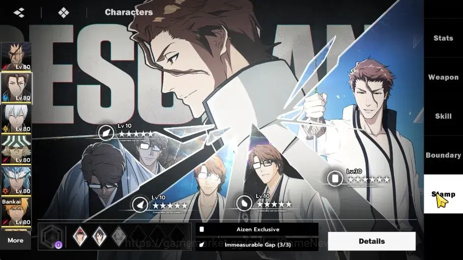BLEACH: Soul Resonance Accounts NuverseSEA|LV 64|10 SSR [Grimjow,Kenpachi,Aizen,Gi image 8