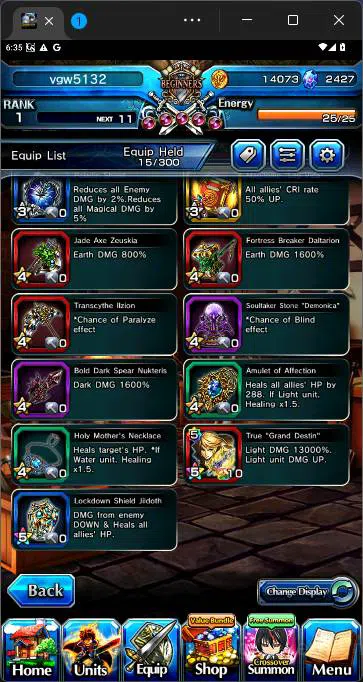 Grand Summoners Accounts Others GLOBAL|Fresh starter|Rank 1|Cristal 2427|Rem,Emi,Adele,Vogue,etc|check SS|GS182B 8
