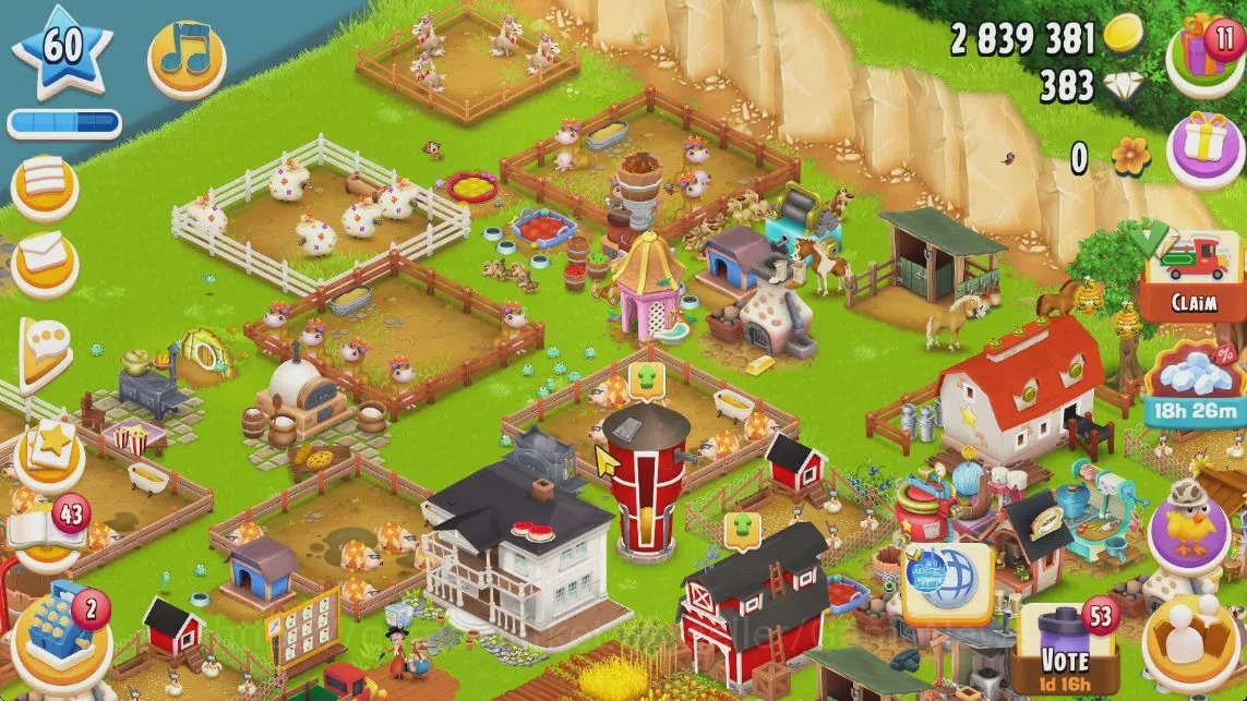 Hay Day Accounts Level 60 | Barn Storage 4000 + Silo Storage 1000 | image 2