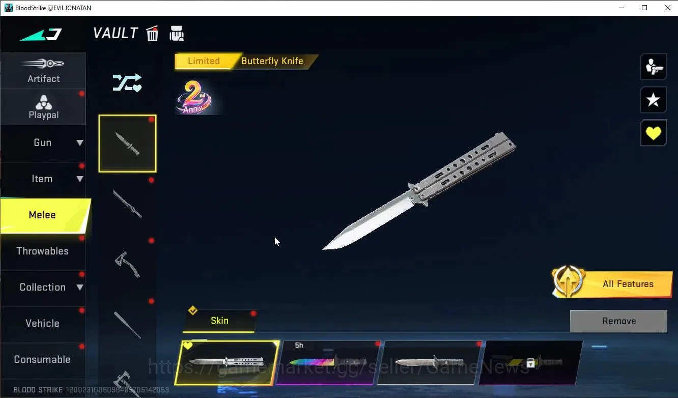 Blood Strike Accounts ASIA|Collab 7DS(AK47,M700,Kar98,QBZ95)+7 ULTRA(VAL image 4