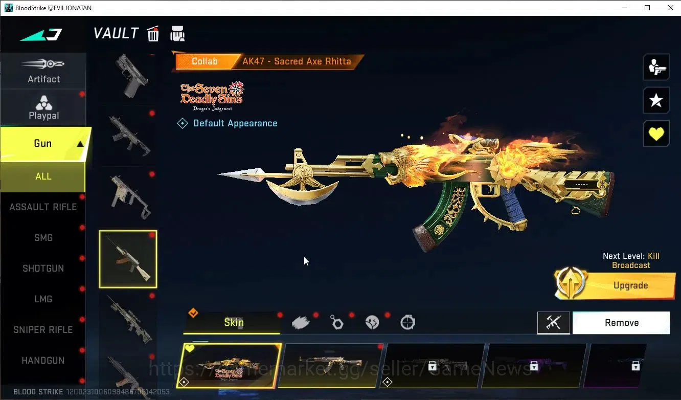 Blood Strike Accounts ASIA|Collab 7DS(AK47,M700,Kar98,QBZ95)+7 ULTRA(VAL image 5