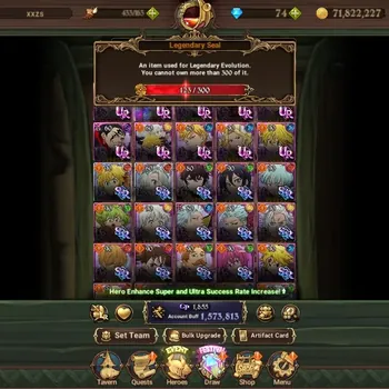 The Seven Deadly Sins: Grand Cross Accounts Endgame Global|1,5M CC|123 LS|2 LR, 10 UR|L